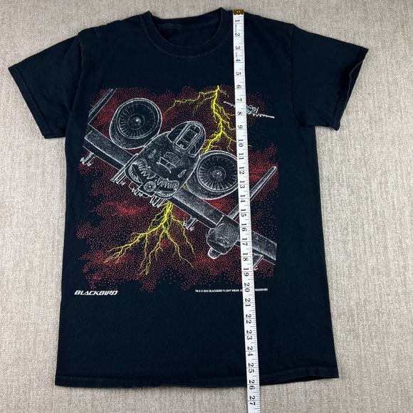 Blackbird Flight Wear A-10 Thunderbolt Warthog Graphic T-Shirt Mens Small Black - Picture 4 of 7